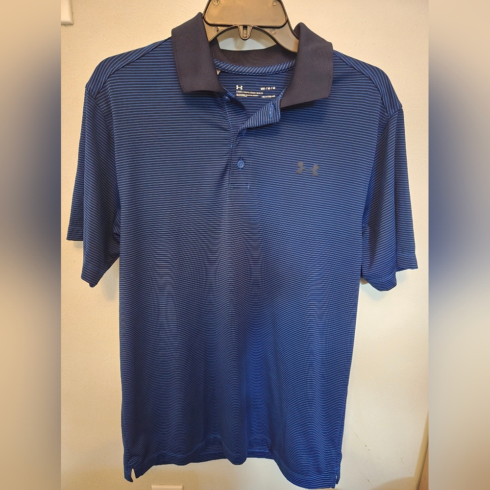 Under Armour Men's Navy Striped Polo